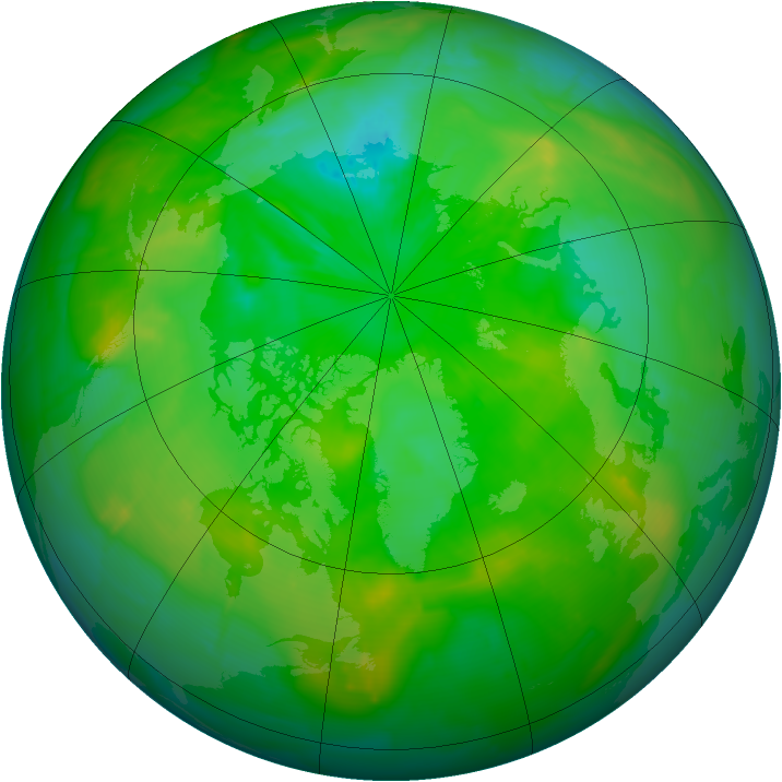 Arctic ozone map for 23 July 2010